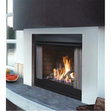 KINGSMAN Millivolt Natural Gas Outdoor Fireplace, Stainless Steel, 55000 Btu OFP42NS